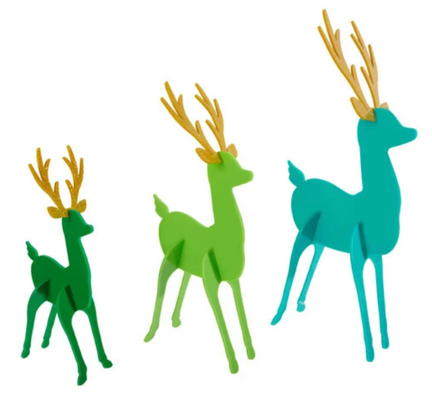 Acrylic Deer 3 Pcs