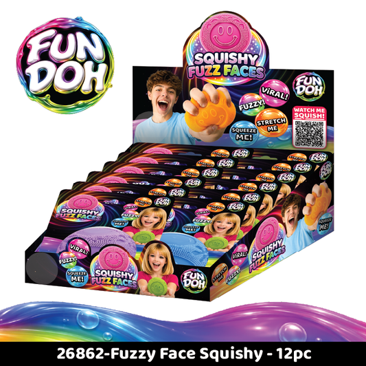 Fun Doh Fuzzy Face Squishy Sensory Toy Variety - 12/Display: Wholesale Price