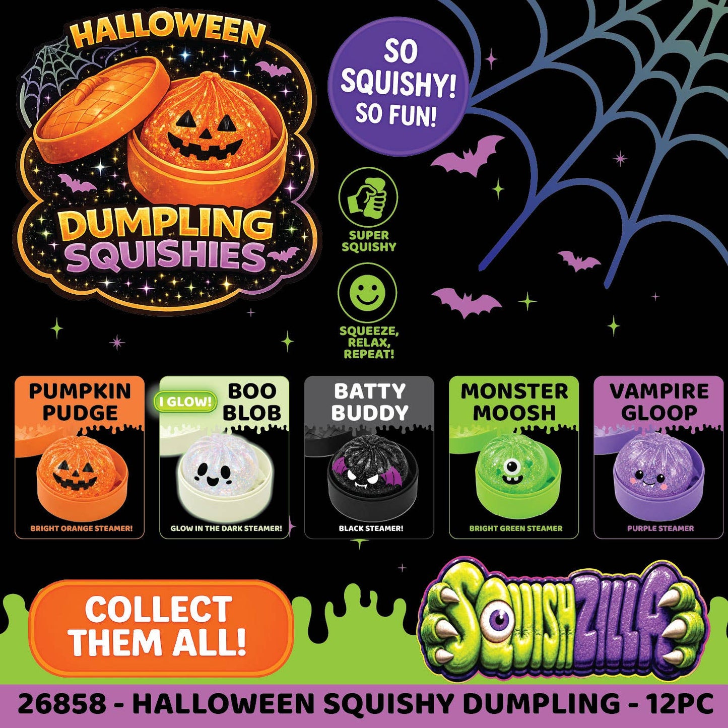 Fun Doh Spooky Mystery Dumpling Squishy Toy - 12/Display: Wholesale Price
