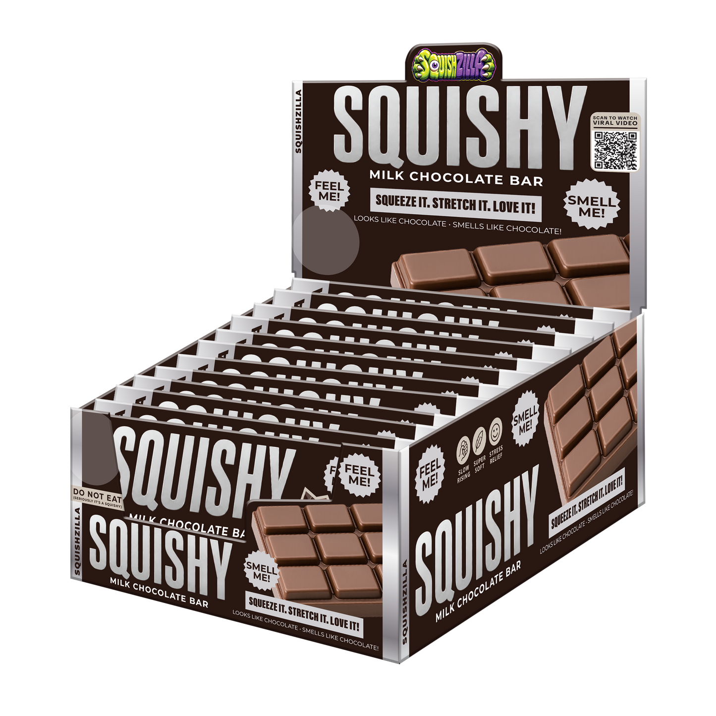 Fun Doh Slow Rise Scented Squishy Chocolate Bar - 12/Display: Wholesale Price