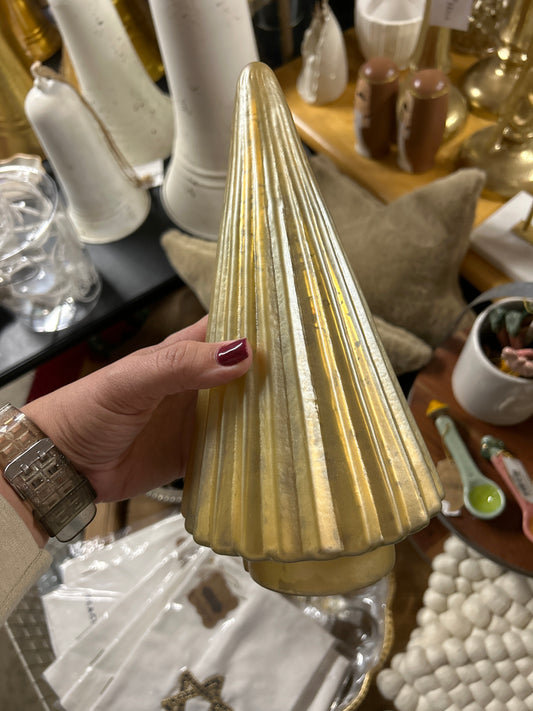 Fluted Mercury Glass Tree - Champagne