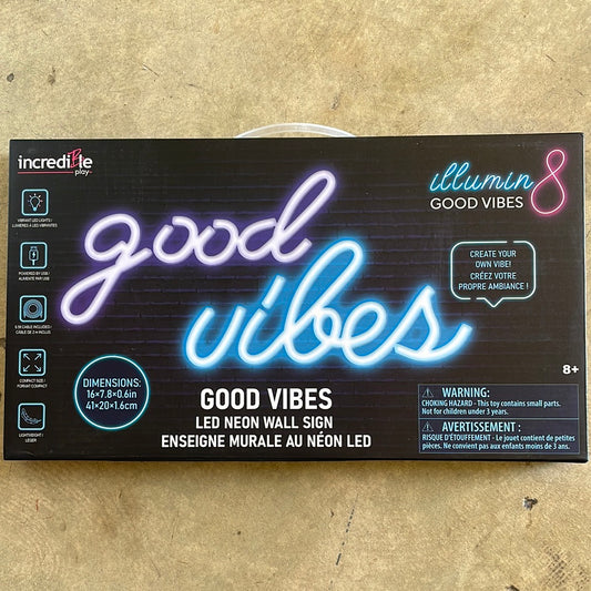 INCREDIBLE GROUP - TOY33071 | GOOD VIBES NEON LED WALL SIGN