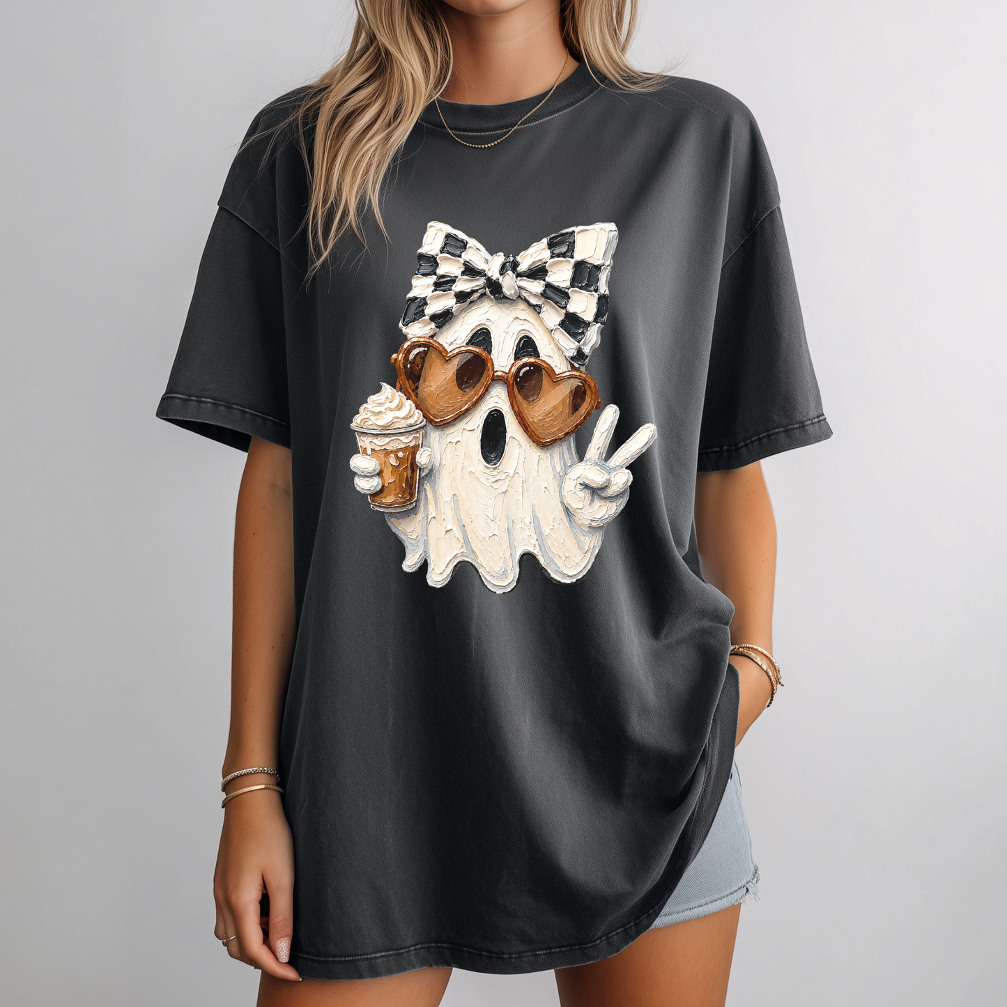 Glamour Ghost Halloween Comfort Colors Graphic Tee