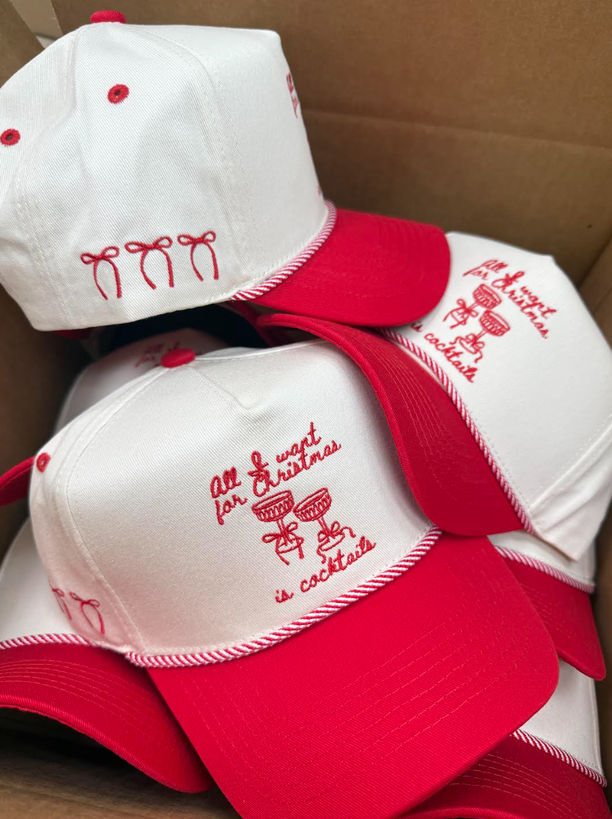 All I Want for Christmas is Cocktails - Red Vintage Trucker