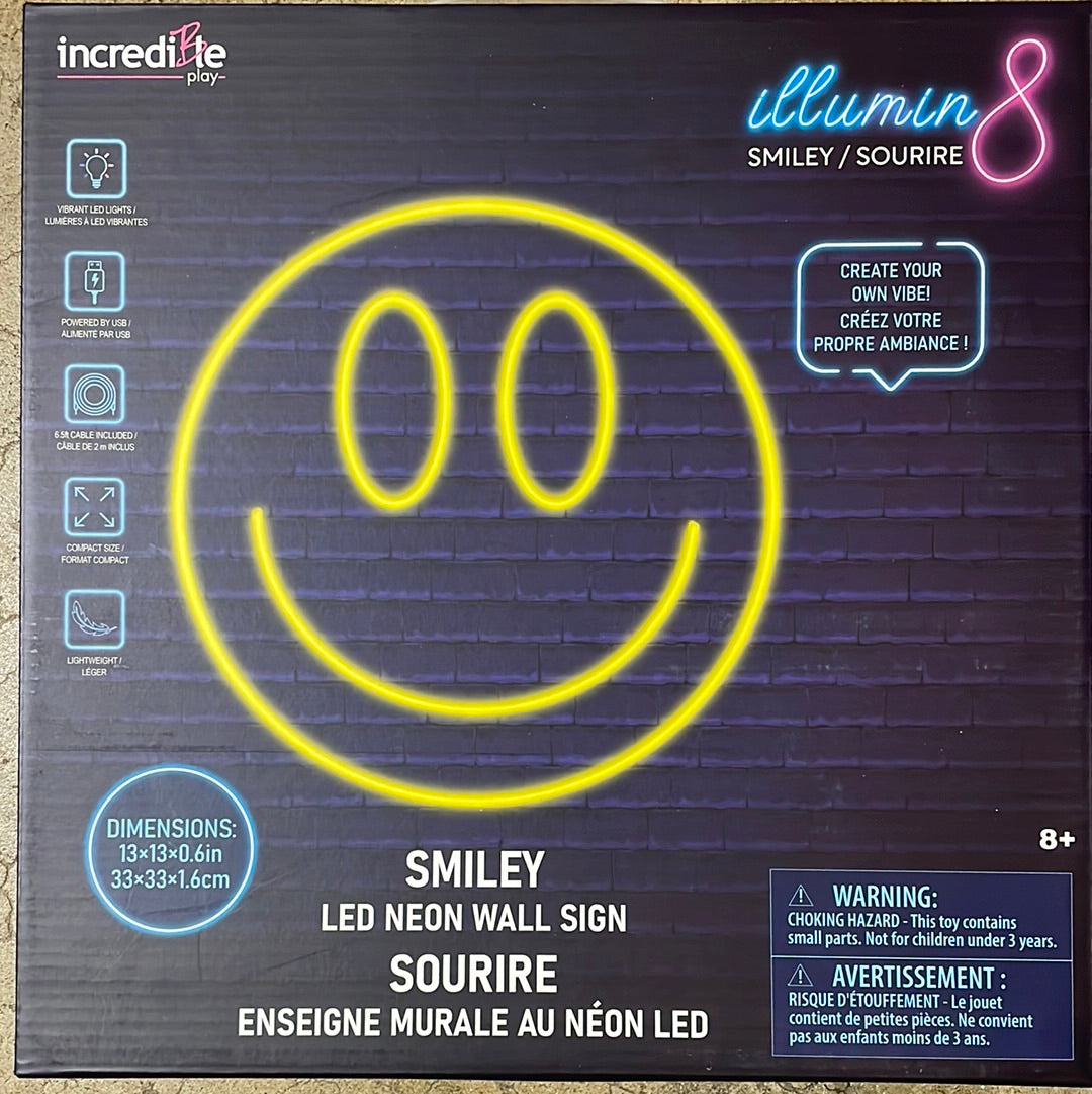 Smiley Neon LED Wall Sign