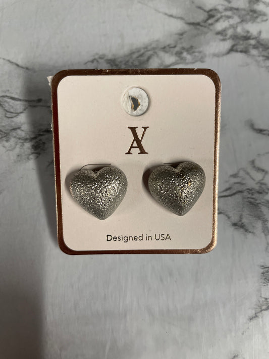 Textured Heart Earrings