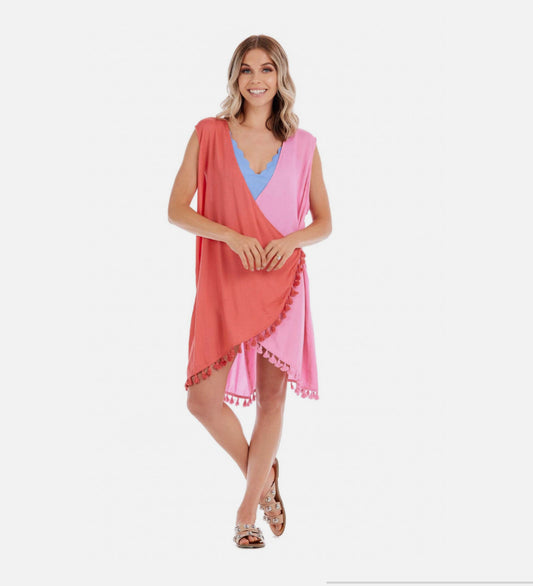 Pink Kim Tassel Cover-Up