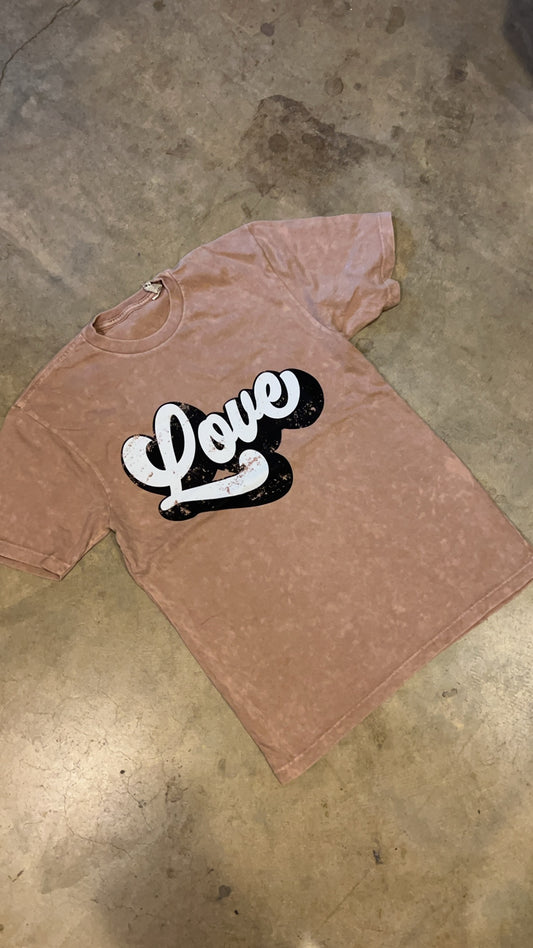 Love Groovy Bleached Shirt