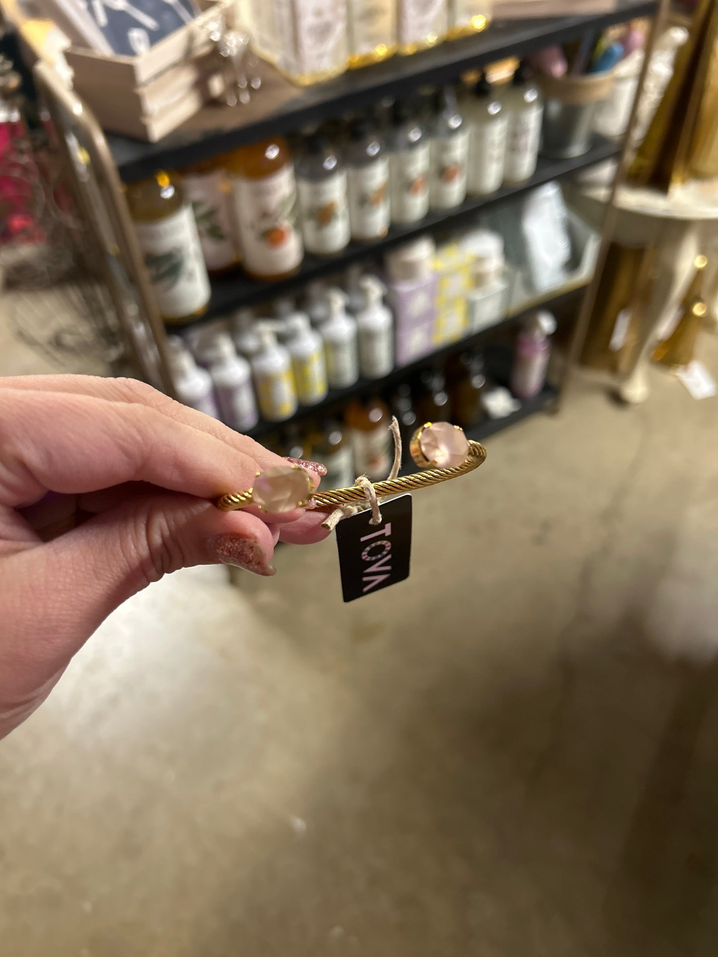 Charlotte Cuff in Pear - Vintage Rose