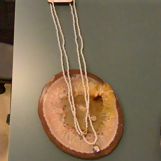 Pearl and Gem Stone Necklace