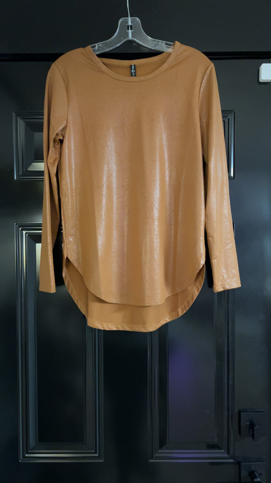 Swanky Leather Long Sleeve Saddle Tan