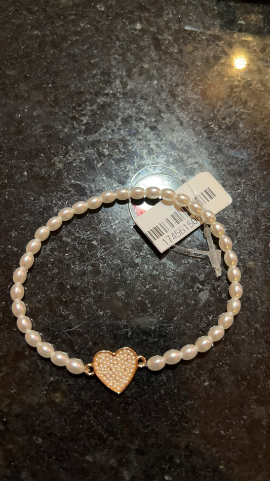 Heart Pearl Bracelet