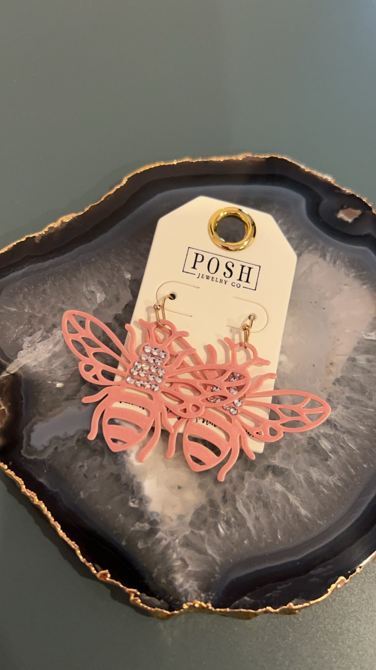 Bee Rhinestone Earrings