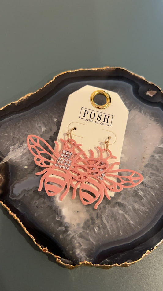 Bee Rhinestone Earrings