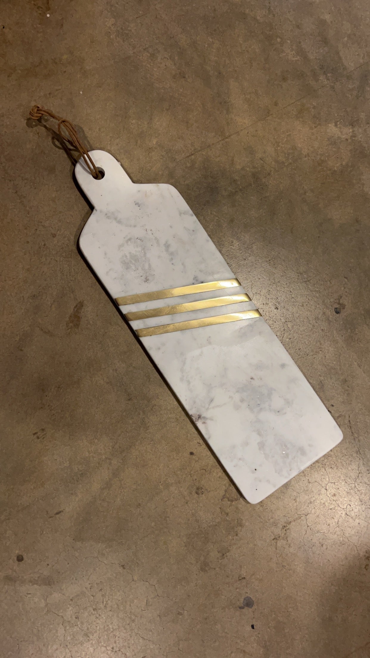 Marble Cutting Board with Gold inlays