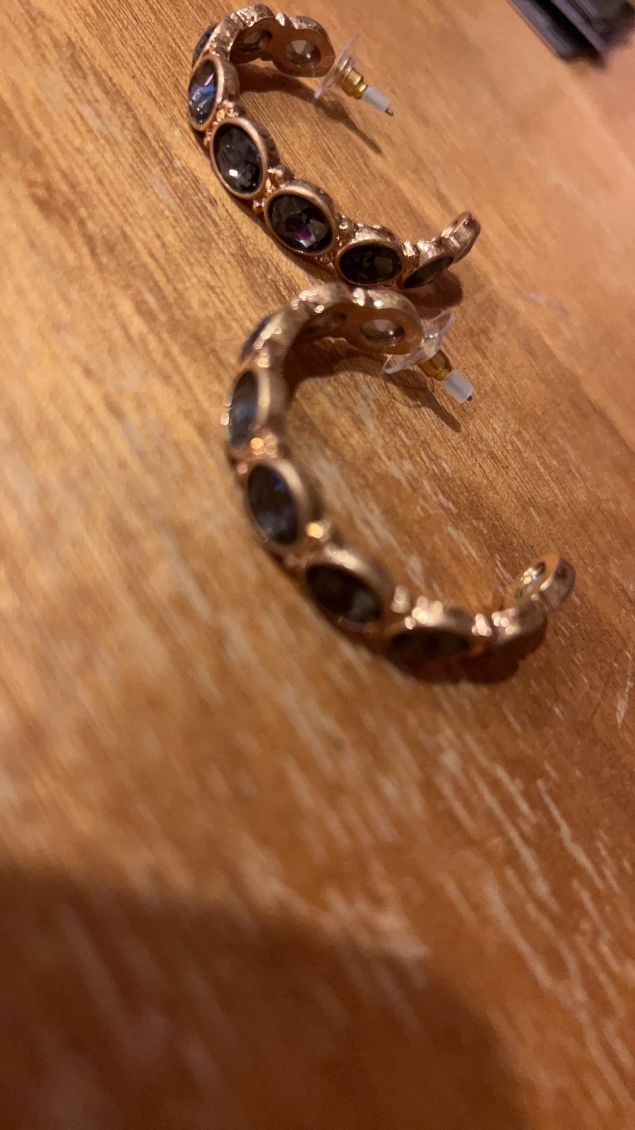Gold and Crystal Earrings