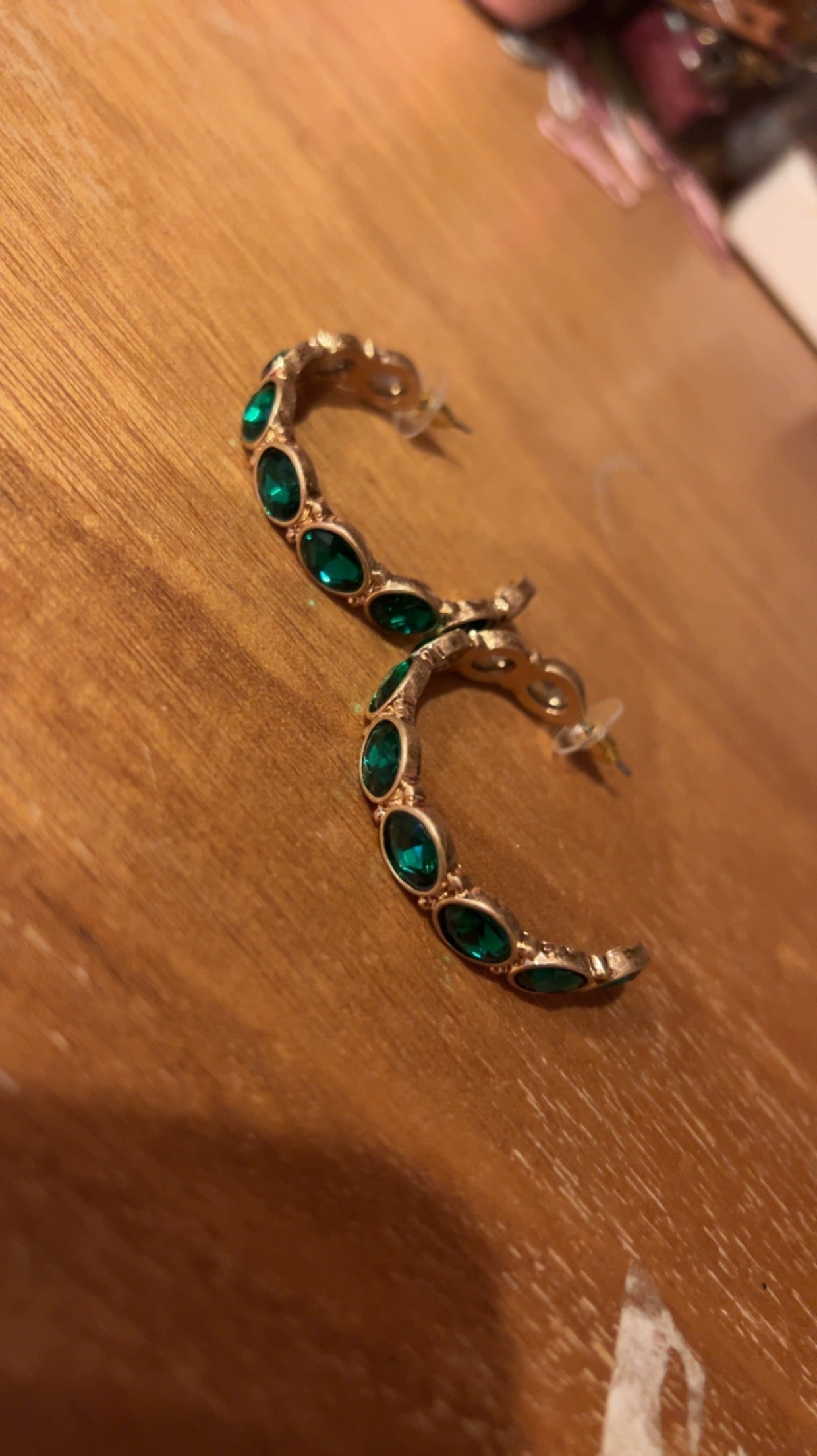 Gold and Crystal Earrings