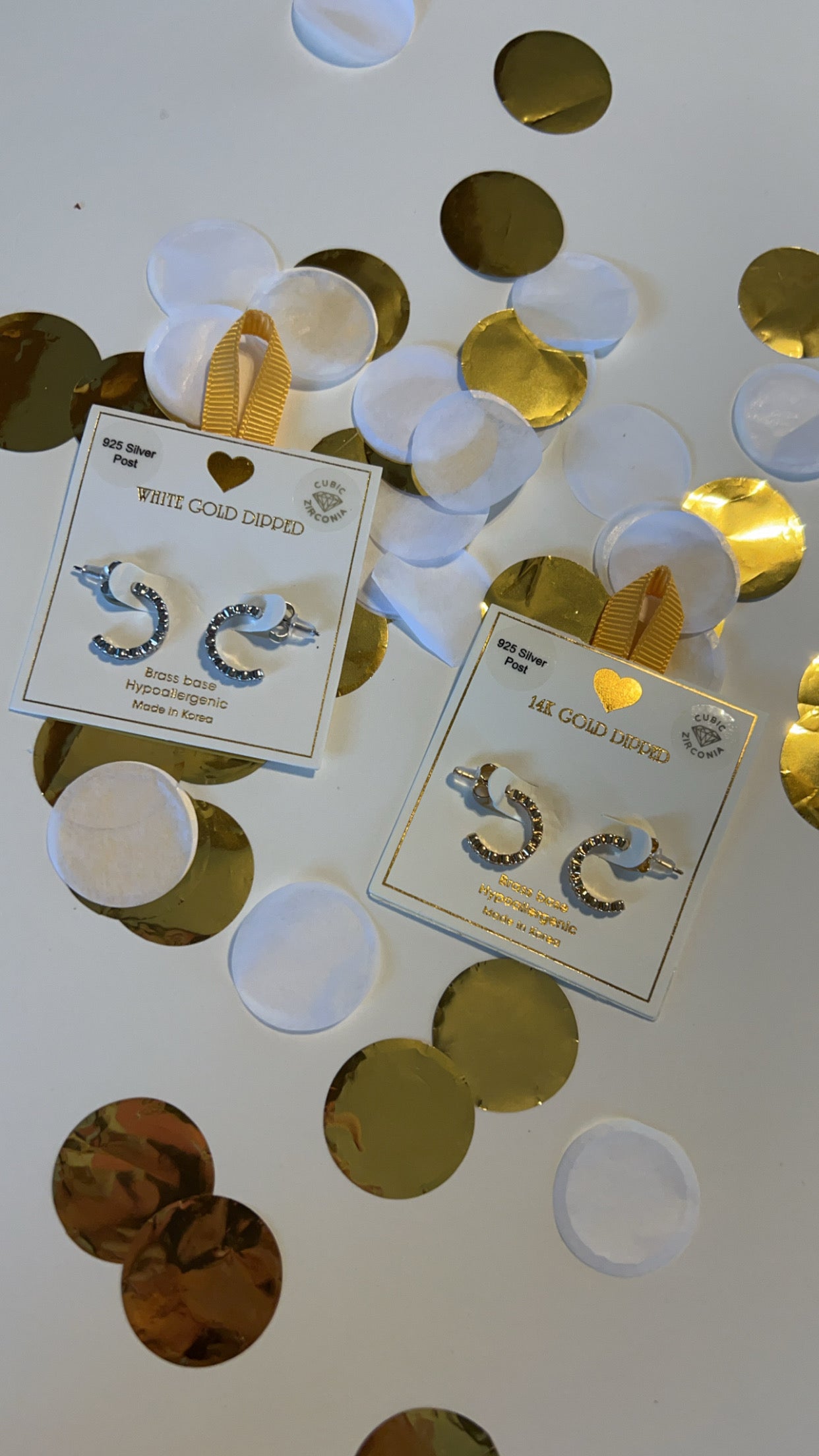 Gold and Silver Huggies