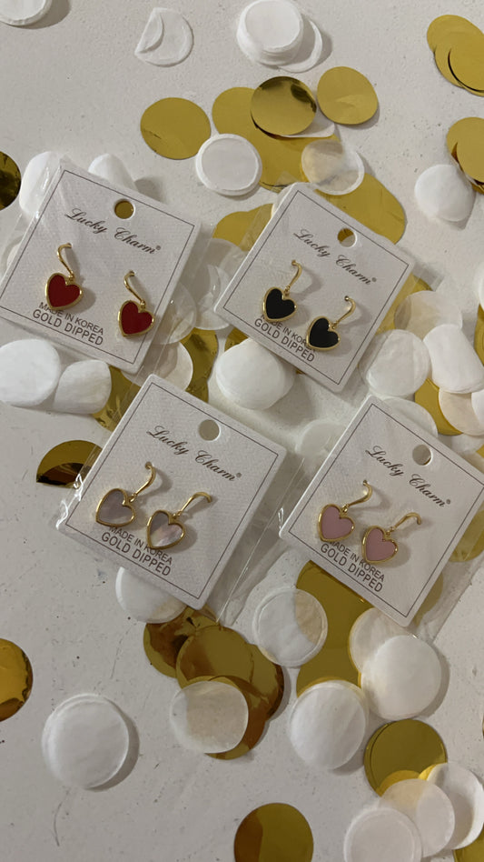 Gold Dipped Heart Earrings