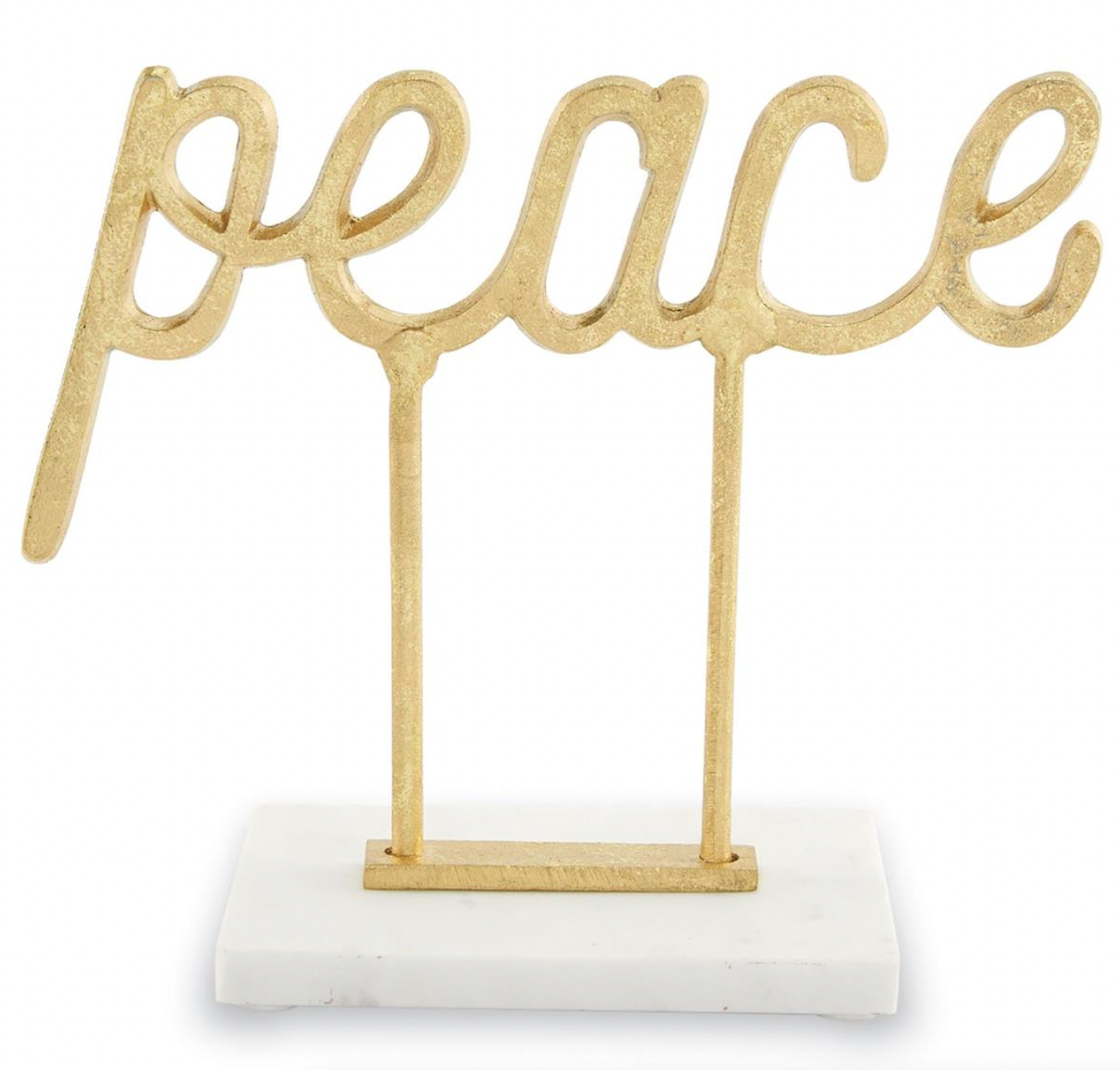 PEACE GOLD SENTIMENT SITTER