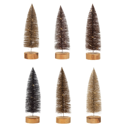 Plastic Bottle Brush Tree, 6 Colors