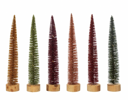 Plastic Bottle Brush Tree, 6 Colors