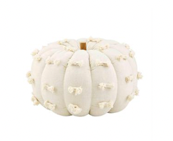 LARGE DOT FABRIC PUMPKIN SITTER