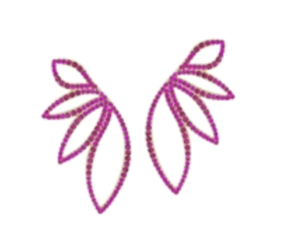 Rhinestone Metal Flower Shaped Post 2" Earring