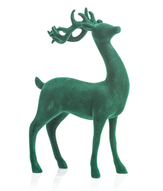 Flocked Standing Deer