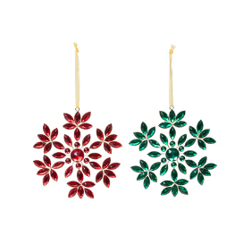 Kaleidoscope Gem Pattern Ornament, 2 Assorted Styles