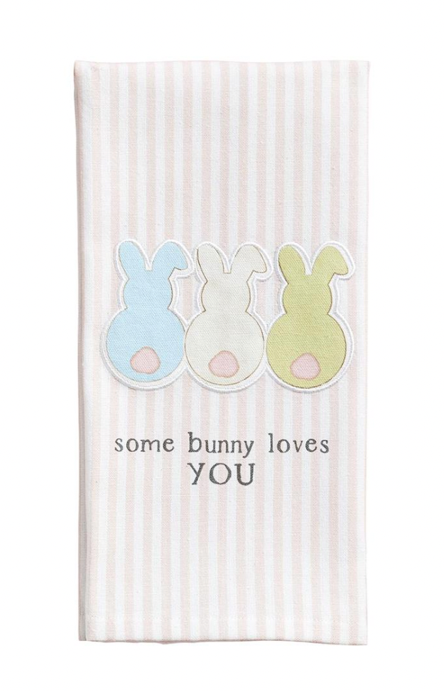 BUNNY WITH FLOWER PATCH TOWEL