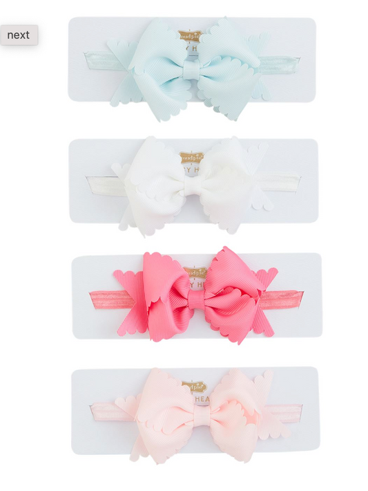 Scallop Bow Headbands