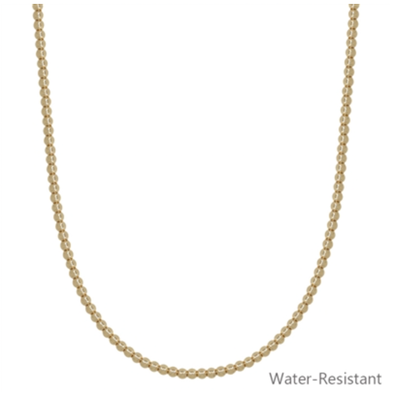 Water Resistant 3MM Beaded 16"-18" Necklace