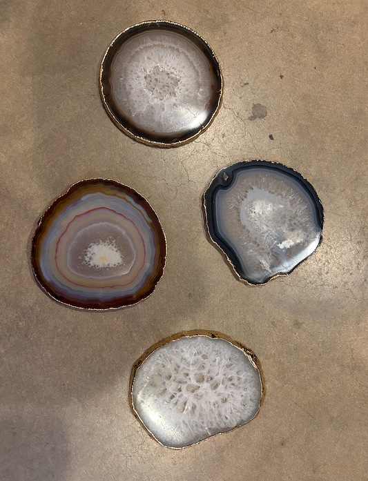 Gold Rimmed Agate Slices