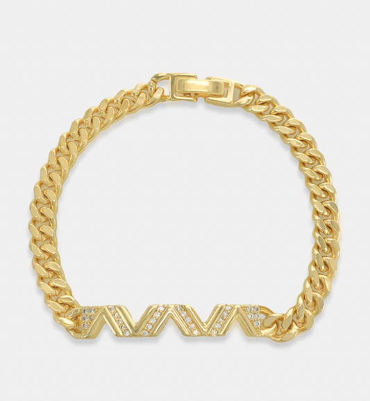 CZ Curb Chain Bracelet