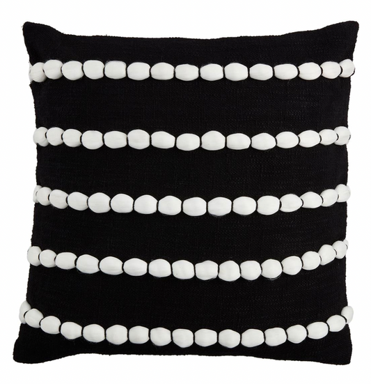 Square Pom Stripe Pillow