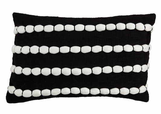 Lumbar Pom Stripe Pillow