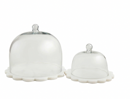 SCALLOP & MARBLE CLOCHE SET