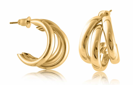 Gisele Tubular Plated Brass Earrings 2131