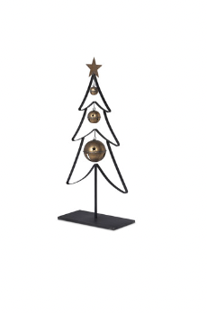 Iron Christmas Tree with Bells, 27.5 in.