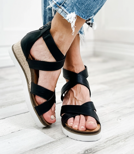 Corkys Double Dutch Black Sandal