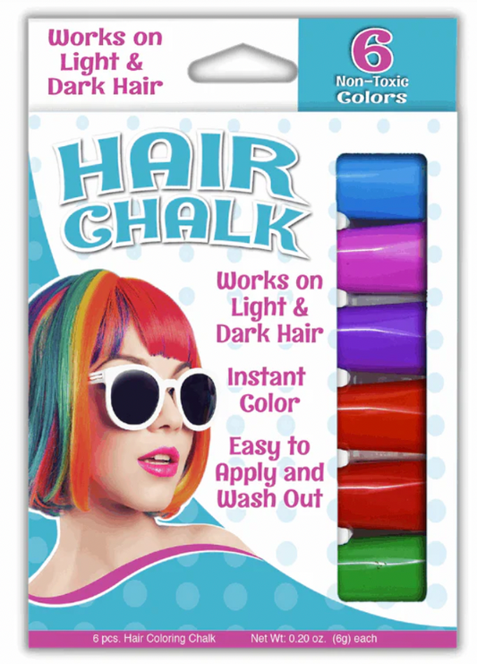 Hair Coloring Chalk, 6 Pack