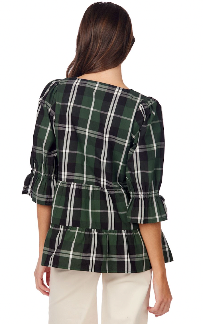 Green Ashford Plaid Top