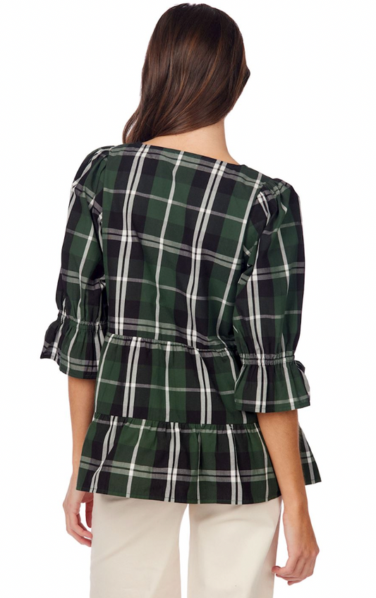 Green Ashford Plaid Top