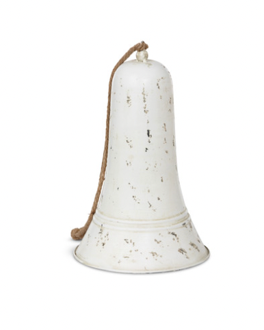 Carillon Antique White Metal Bell, 15"