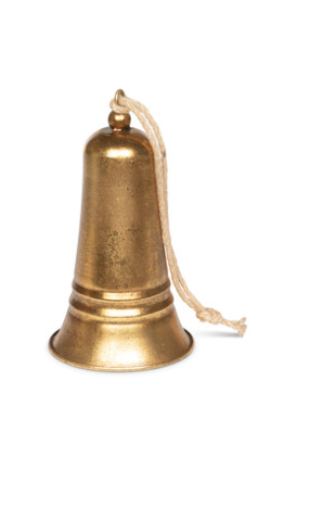 Carillon Antique Gold Metal Bell, 8"