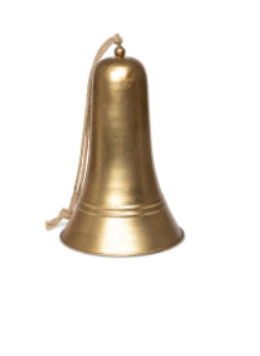 Carillon Antique Gold Metal Bell, 15"