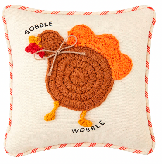 TURKEY THANKSGIVING CROCHET PILLOW