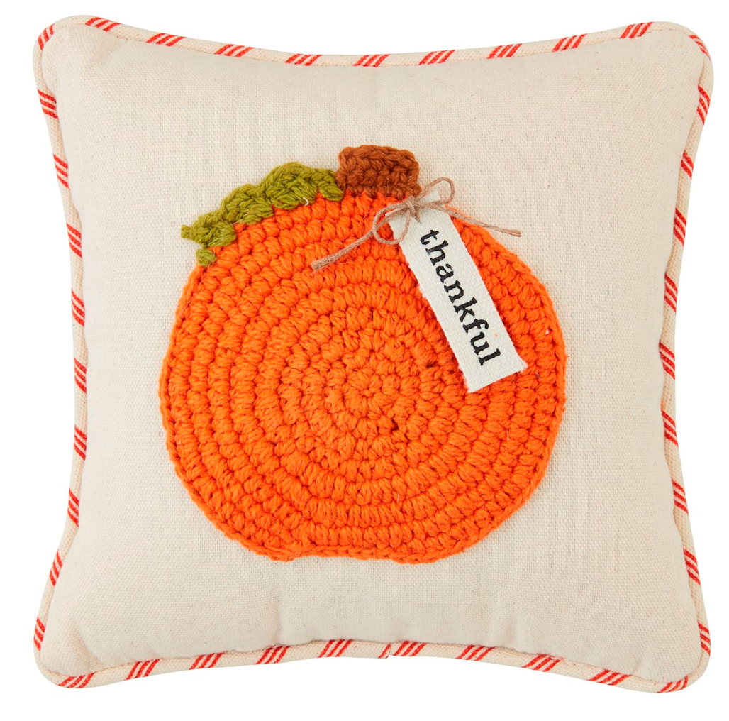 PUMPKIN THANKSGIVING CROCHET PILLOW