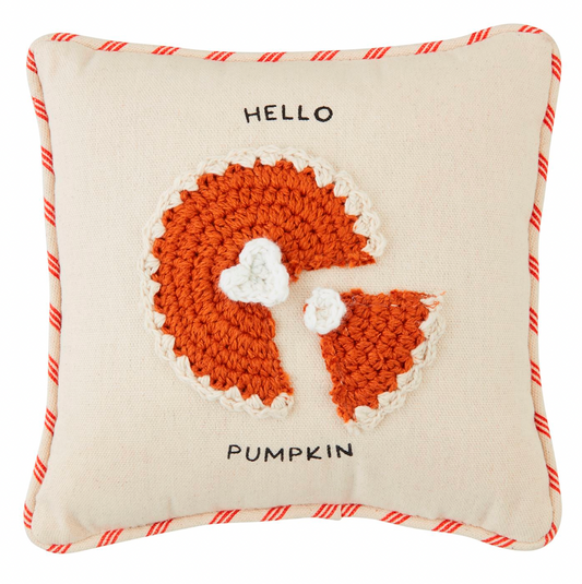 PIE THANKSGIVING CROCHET PILLOW